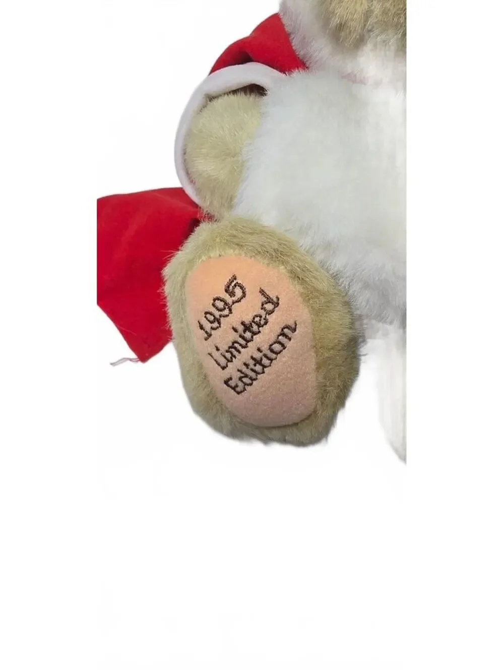 1995 Limited Edition Cherished Teddies Plush Bear in Holiday Outfit